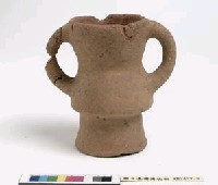 藏品(紅色夾砂雙耳中型陶罐)的圖片